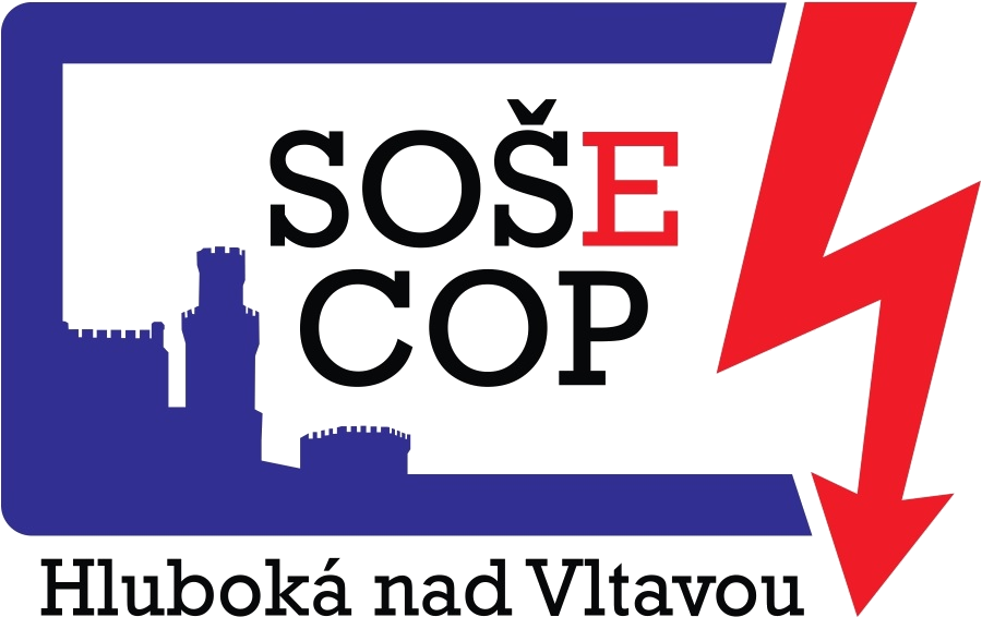 Logo SOŠ elektrotechnické, COP Hluboká nad Vltavou